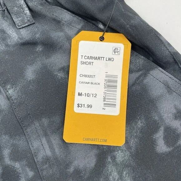 Carhartt Shorts Boys M 10 12 Black Tie-Dye Flat Front Elastic Waist APP1859 - Picture 5 of 9